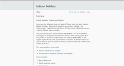 Desktop Screenshot of lexica.indica-et-buddhica.org