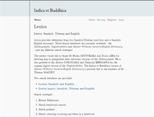 Tablet Screenshot of lexica.indica-et-buddhica.org