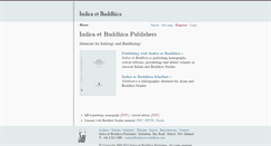 Desktop Screenshot of indica-et-buddhica.org